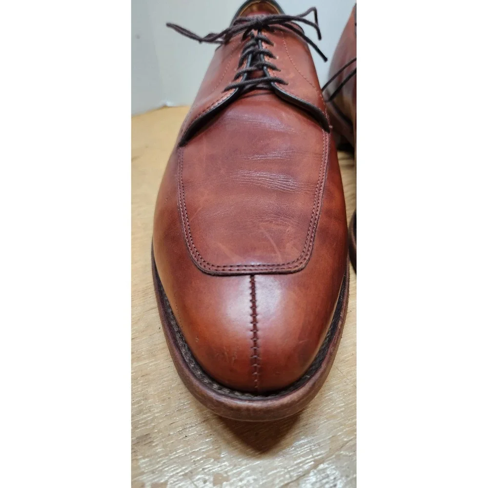 Allen Edmonds Delray Brown Leather Split Toe Derby Dress Shoes 11.5 D 1298